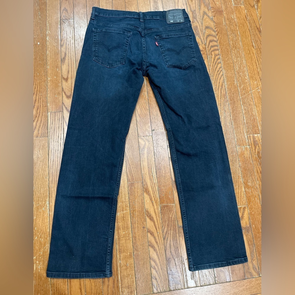 Levi's Men's Deep Indigo Straight Jeans - Picture 2 of 15